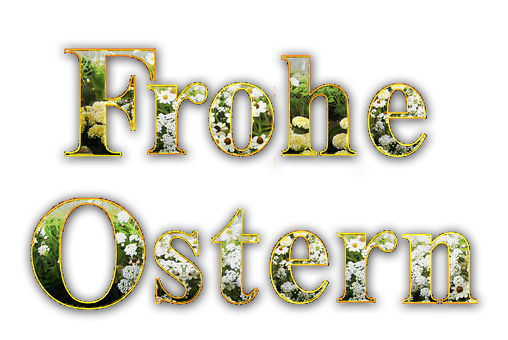 Frohe Ostern Greeting Text PNG Image