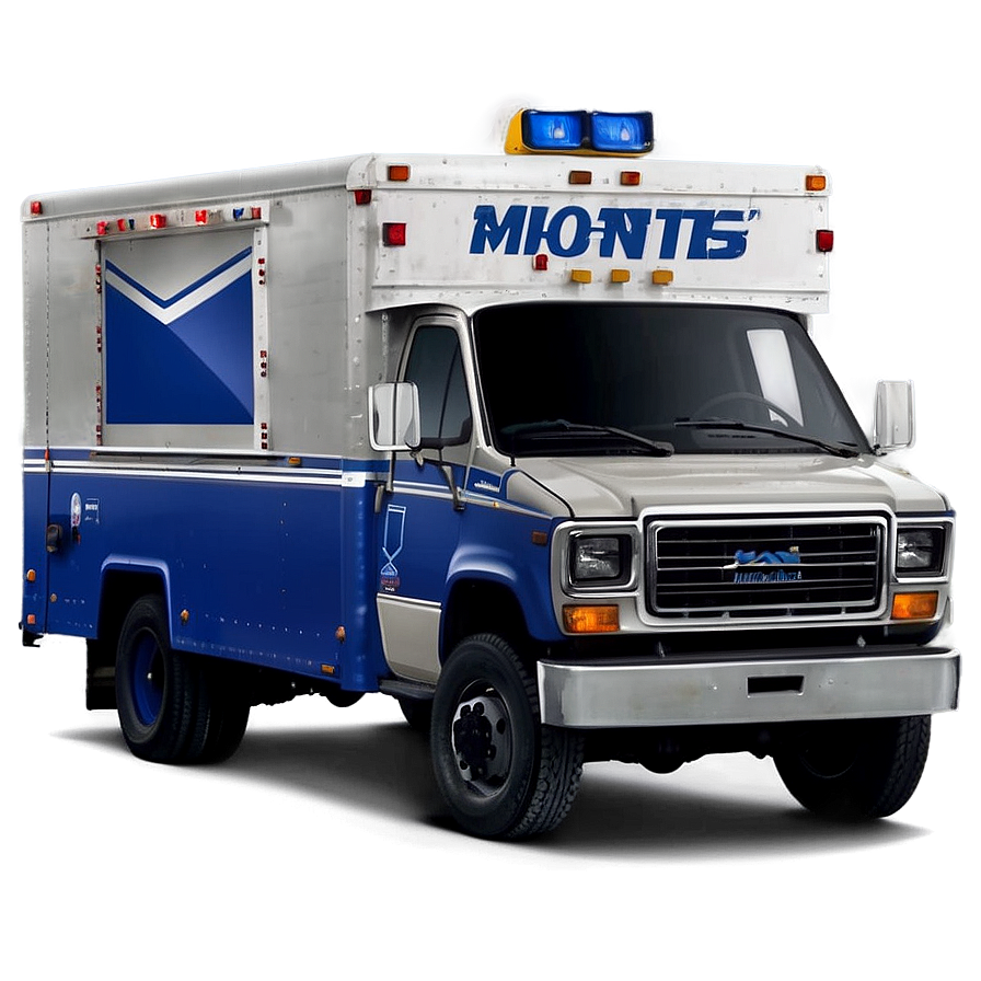 Front View Of Mail Truck Png Erv PNG Image