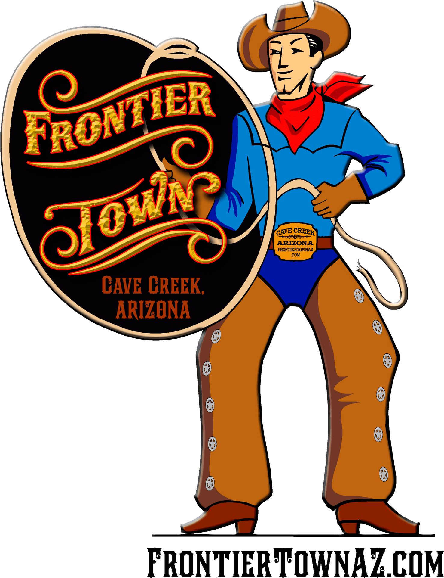 Frontier Town Cowboy Illustration PNG Image