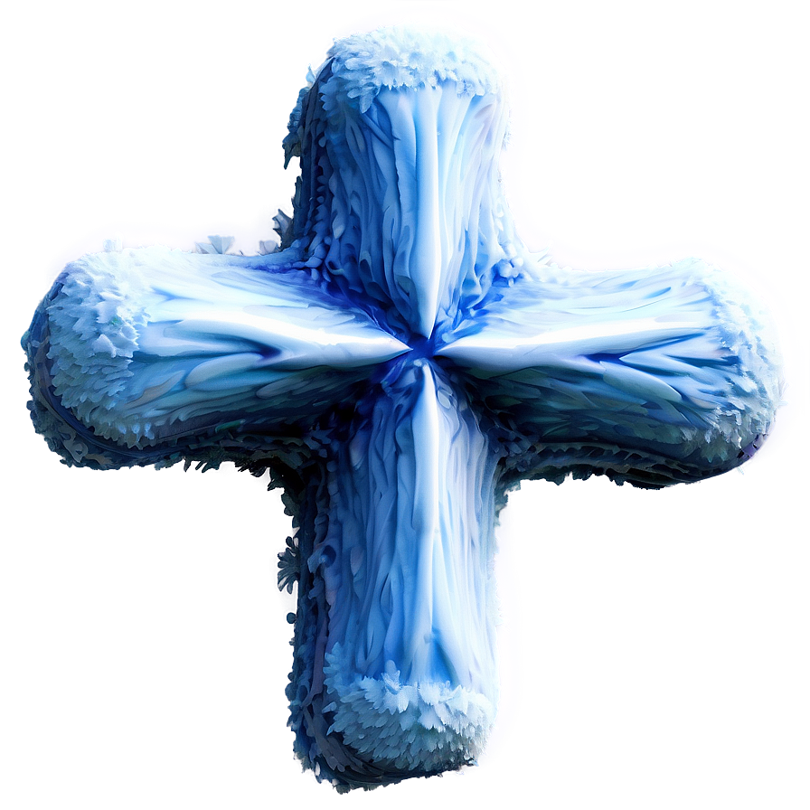 Frosted Blue Cross Model Png 06292024 PNG Image