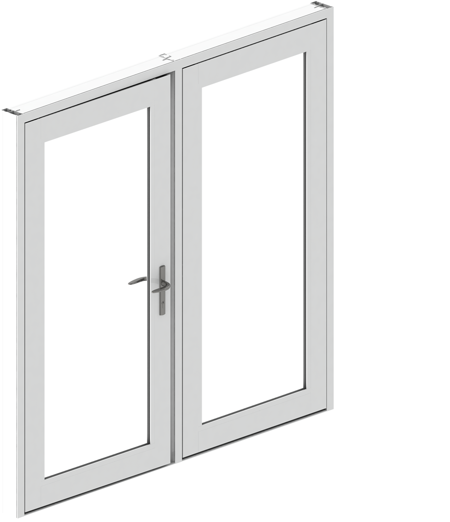 Frosted Glass Double Door PNG Image