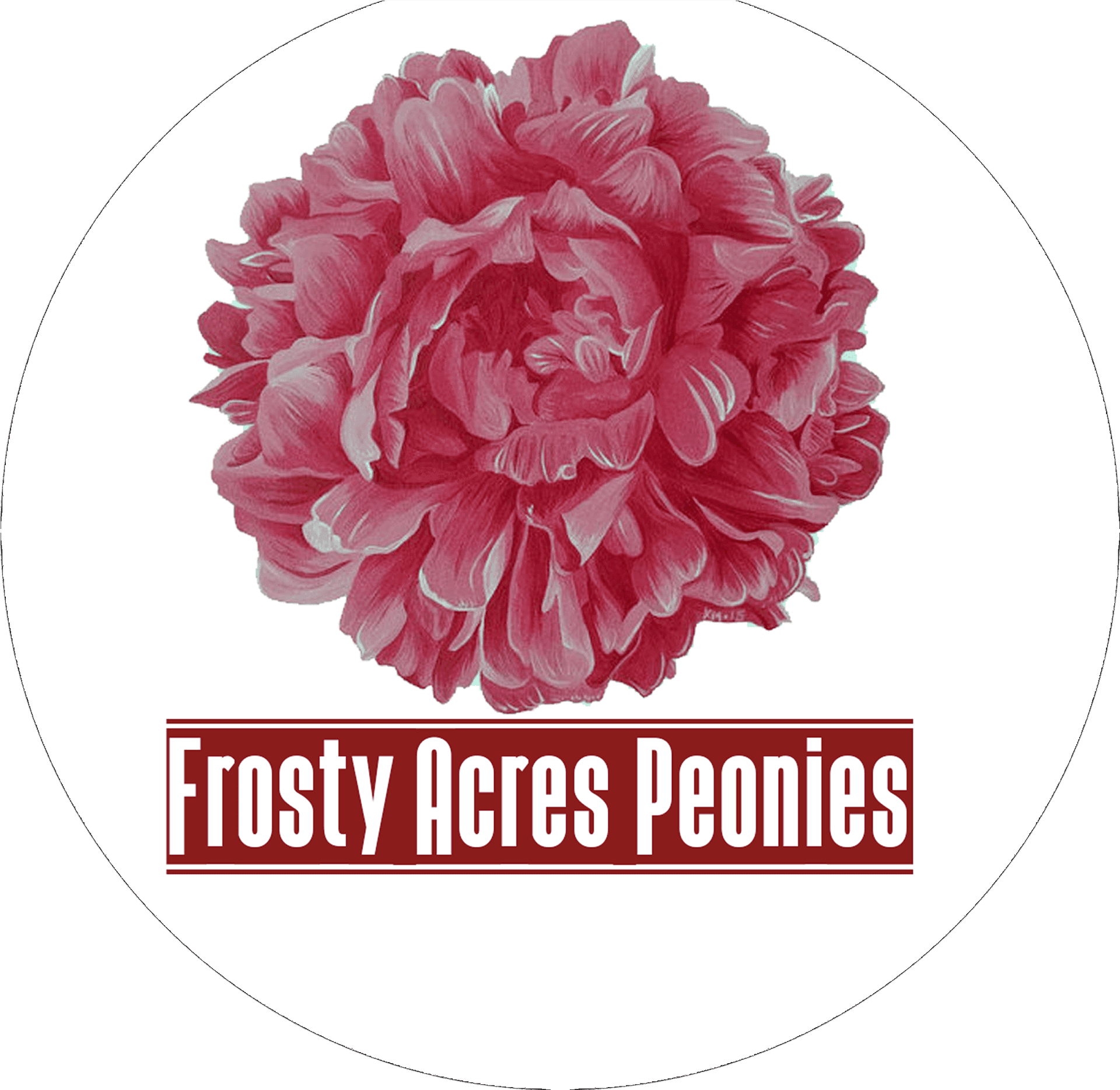 Frosty Acres Peonies Logo PNG Image