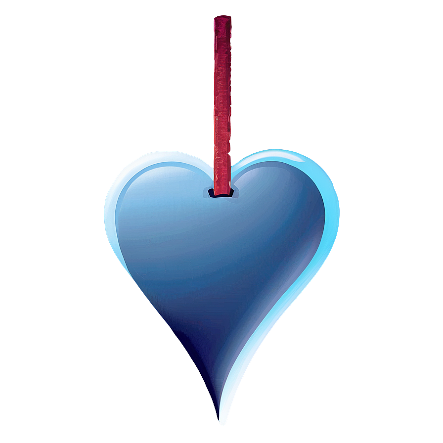 Frosty Blue Heart Icon Png 06272024 PNG Image