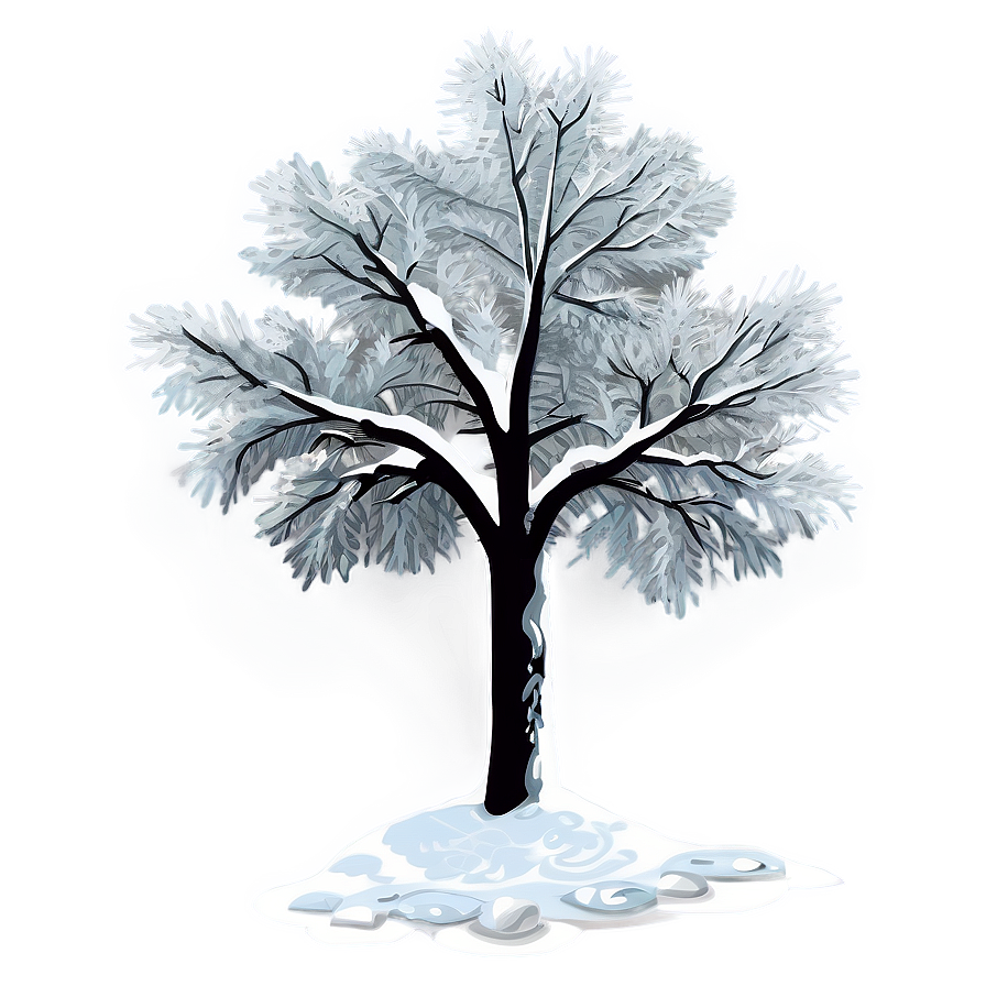 Frosty Snow Covered Trees Png Vjj20 PNG Image