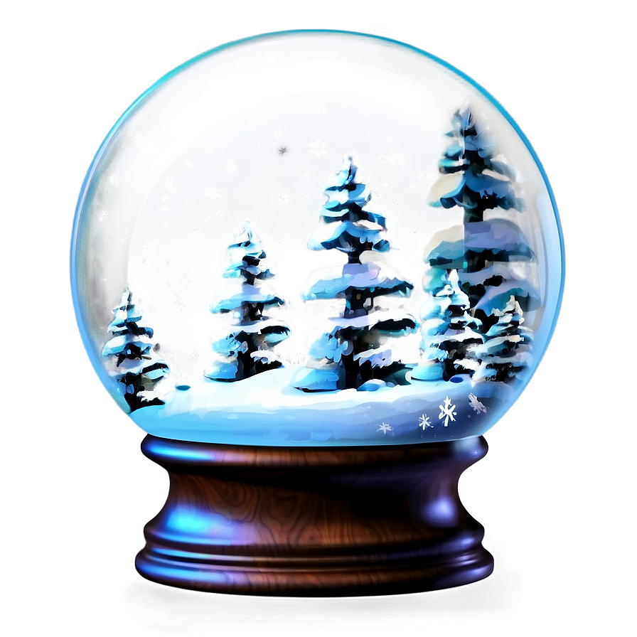 Frosty Snow Globe Scene Png 96 PNG Image