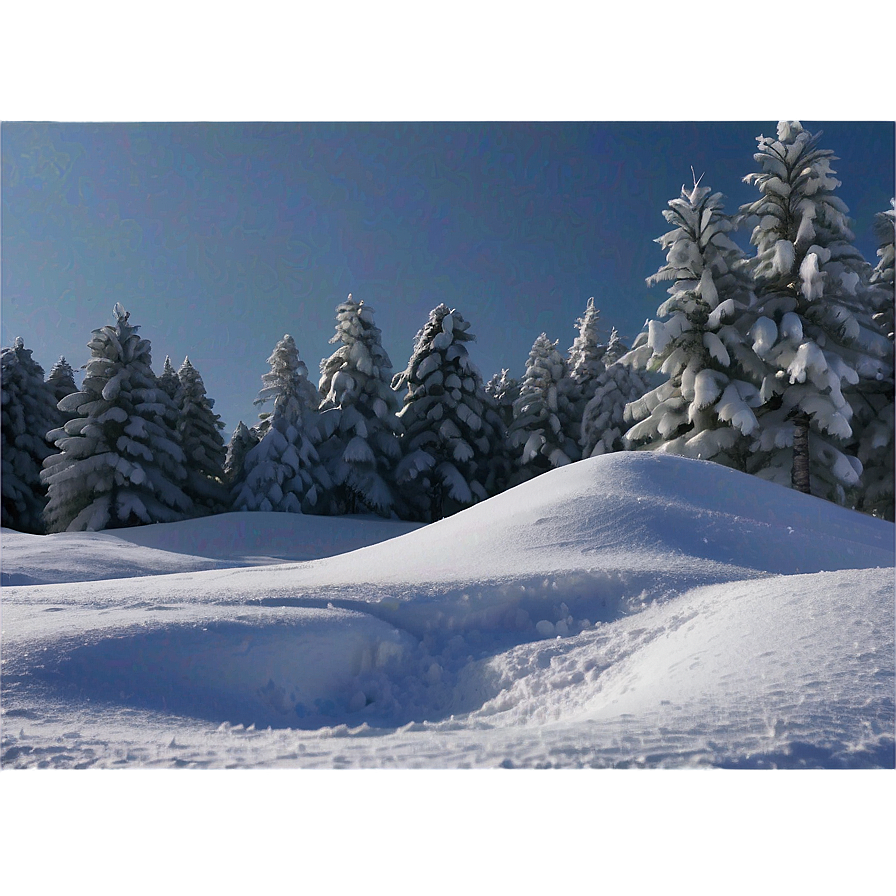 Frosty Snowdrifts Landscape Png 06292024 PNG Image