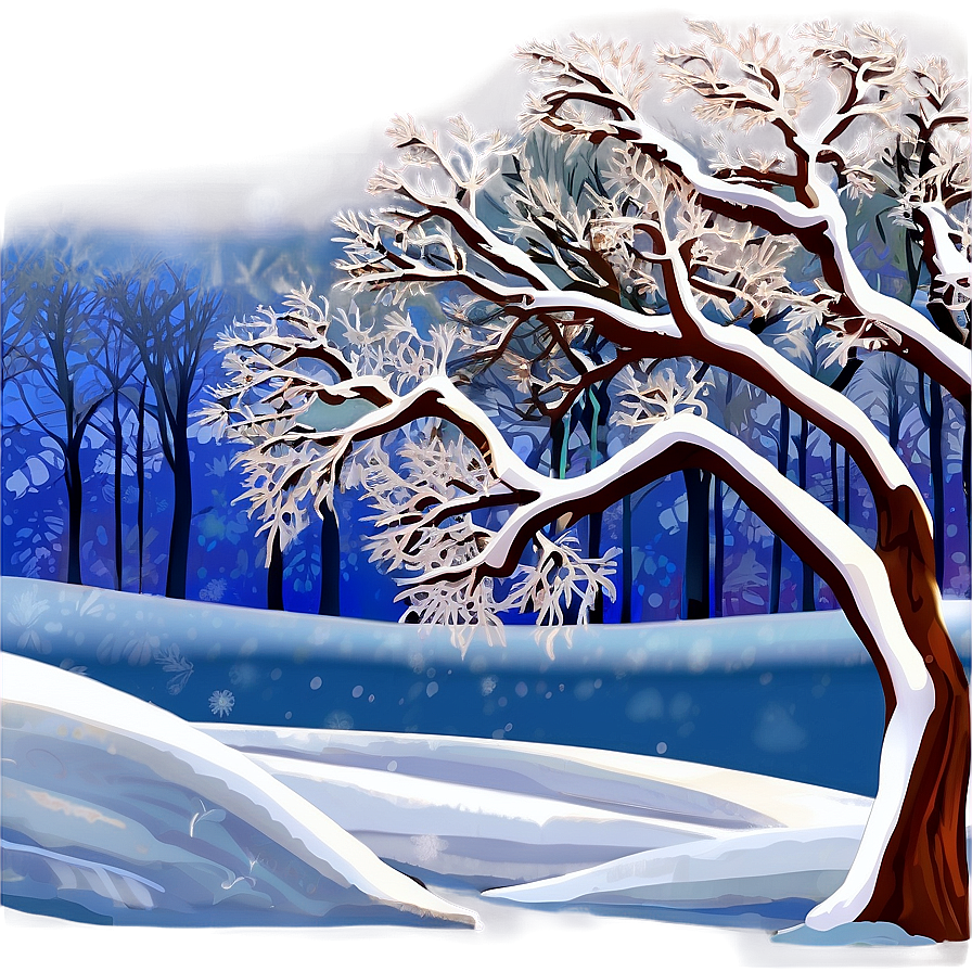 Frosty Snowdrifts Landscape Png Ash88 PNG Image