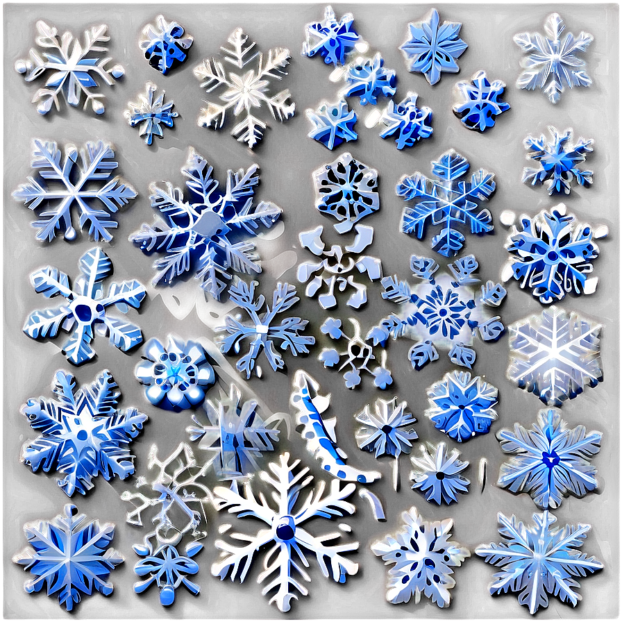 Frosty Snowflakes Pattern Png 06292024 PNG Image