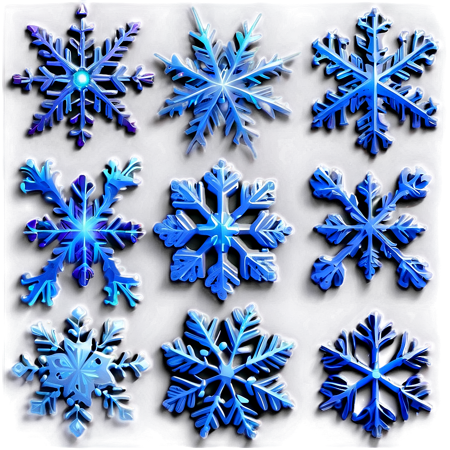 Frosty Snowflakes Pattern Png 06292024 PNG Image