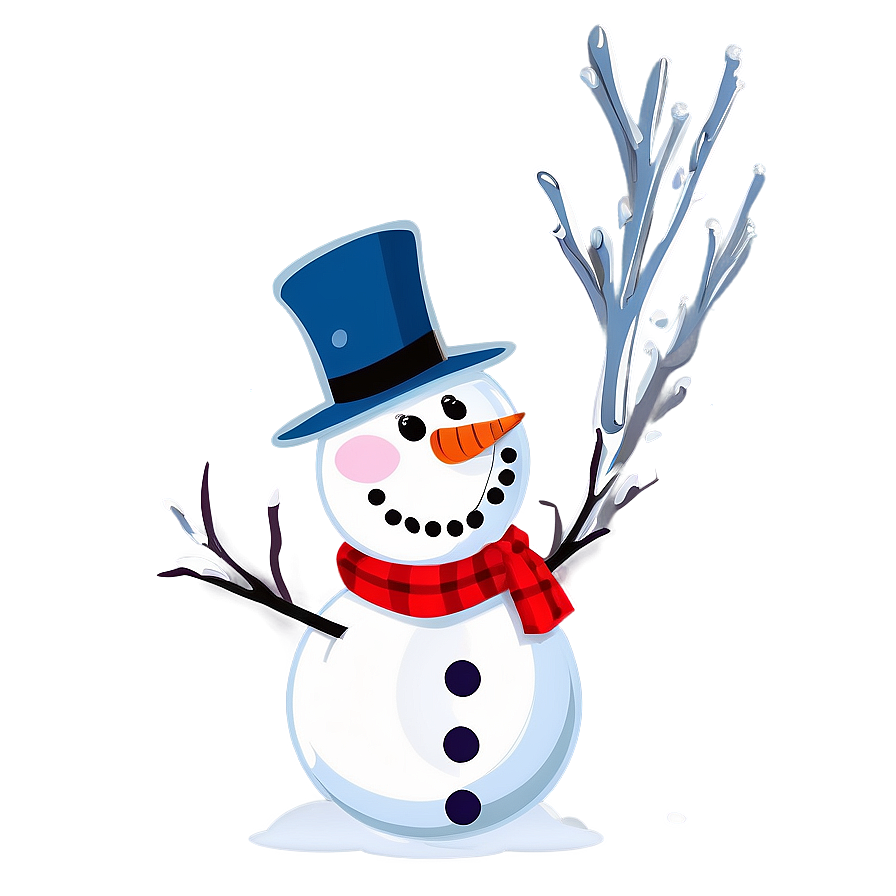 Frosty Snowman Illustration Png Wtn PNG Image