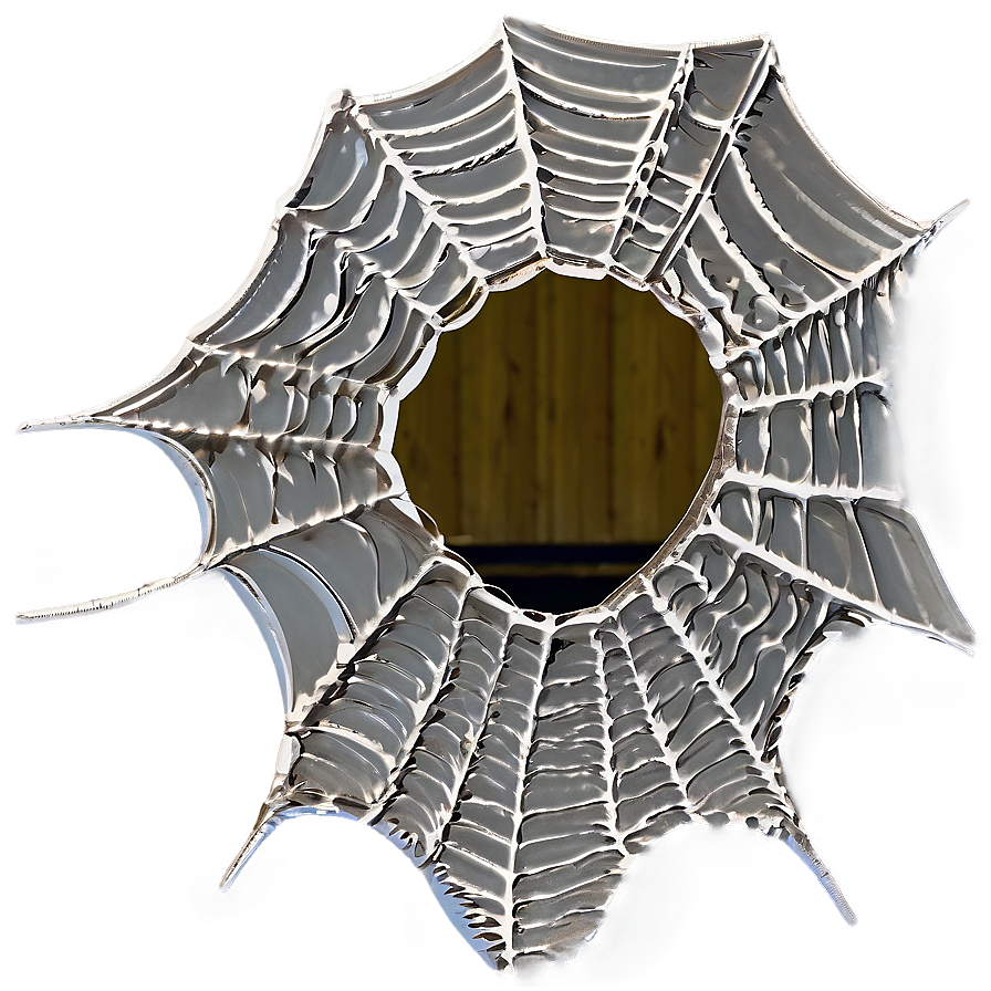 Frosty Spider Web Art PNG Image