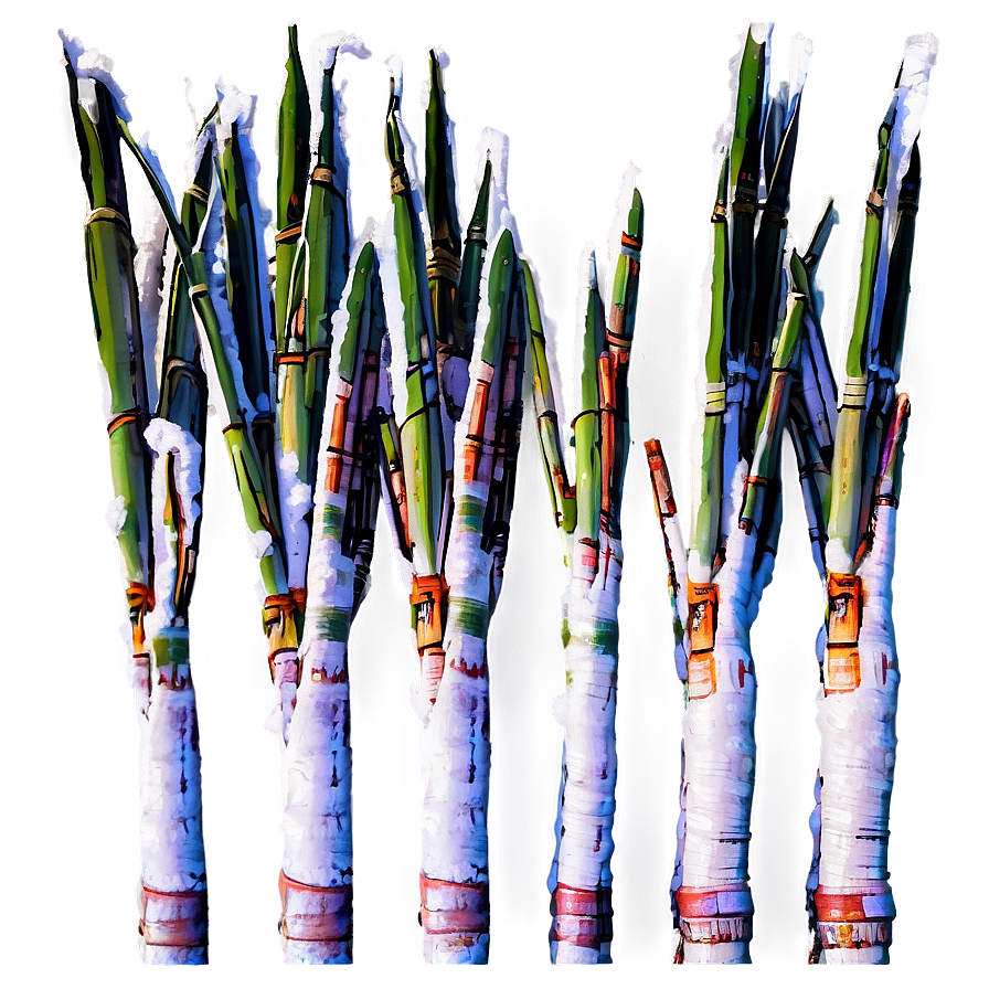 Frosty Sugarcane Field Morning Png Sjm PNG Image