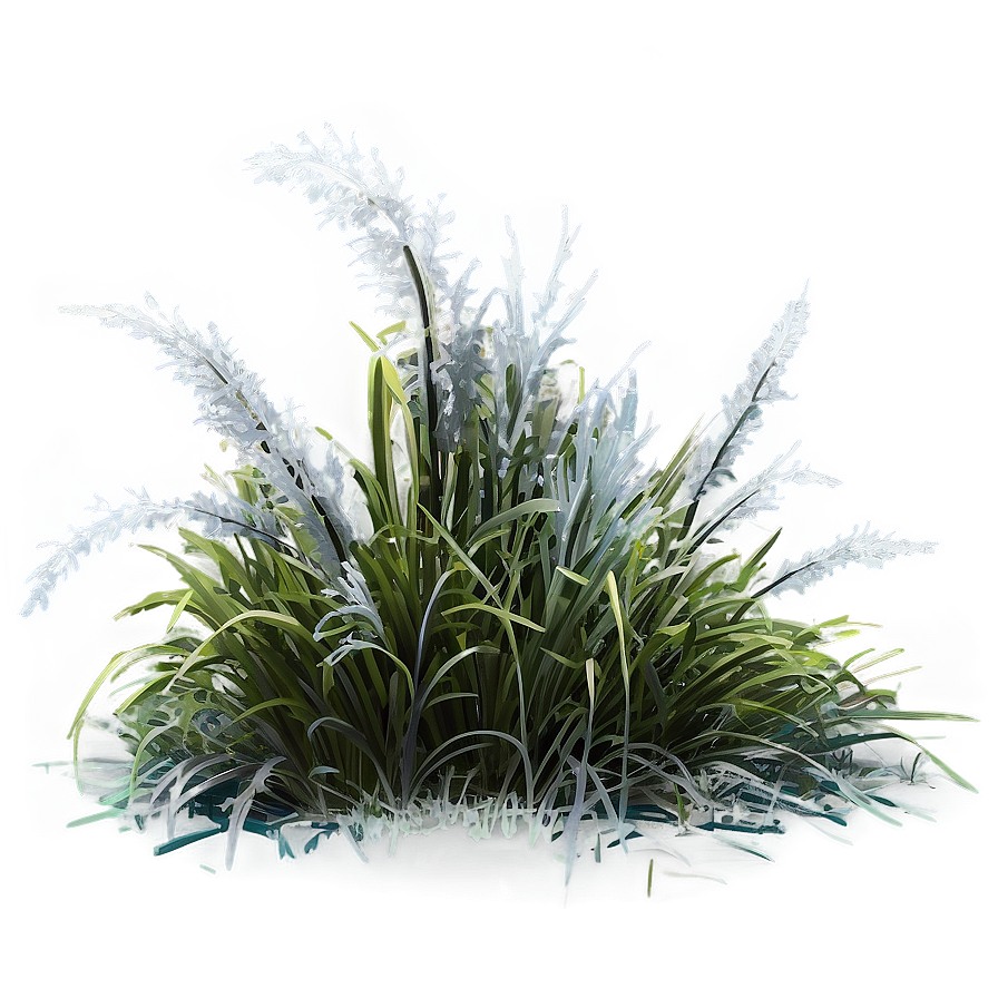 Frosty Wild Grass Png Vtg PNG Image