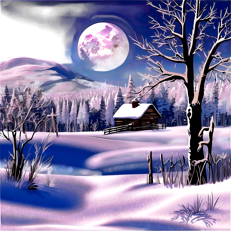 Frosty Winter Scene Png 06292024 PNG Image