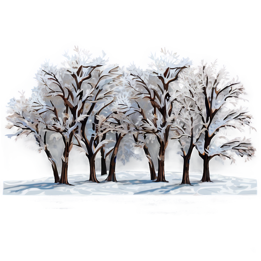 Frosty Winter Trees Landscape Png Tul56 PNG Image