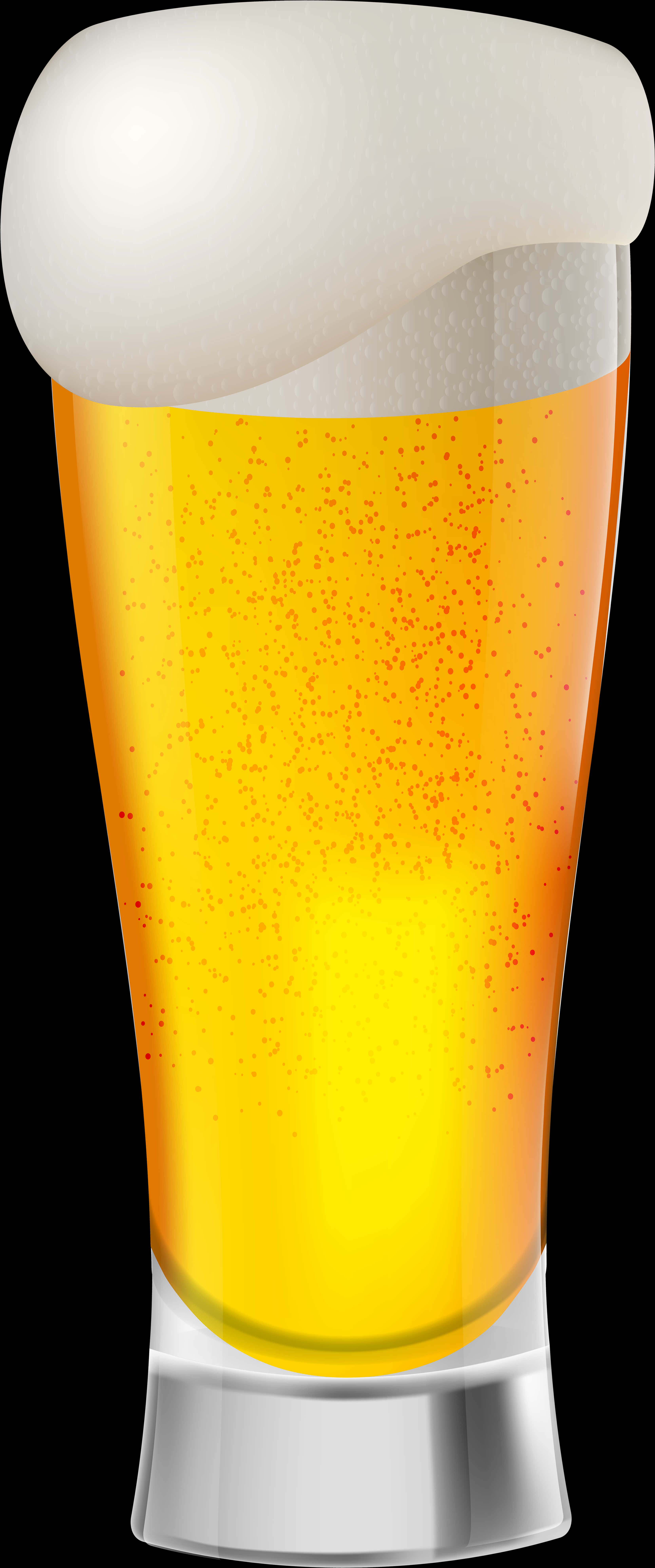 Frothy Beer Glass Vector PNG Image