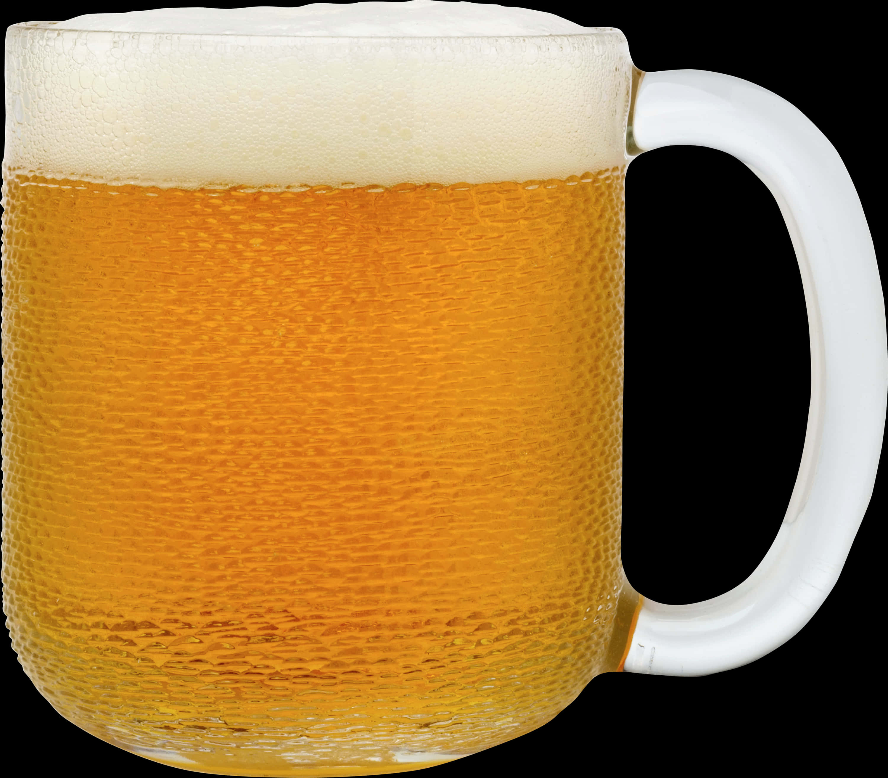 Frothy Beer Mug Closeup PNG Image