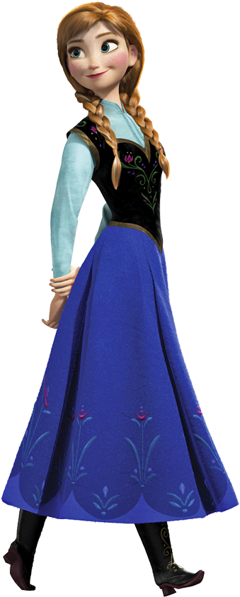 Frozen Anna Character Pose PNG Image