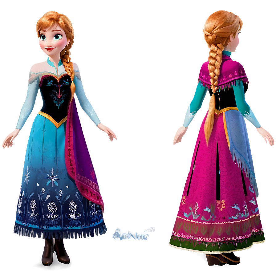 Frozen Anna Elegant Pose Png 4 PNG Image