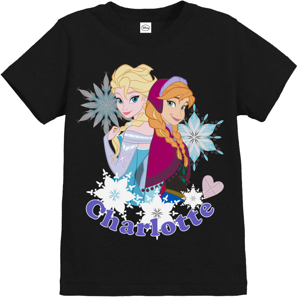 Frozen Anna Elsa Personalized Shirt PNG Image