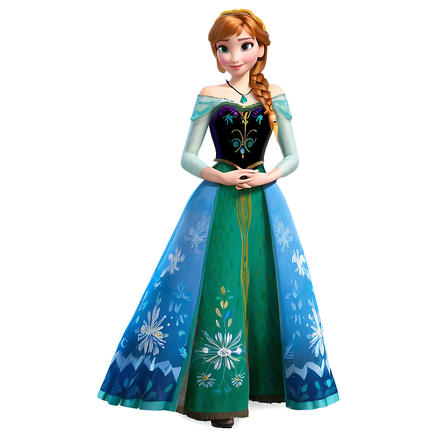 Frozen Anna Green Dress Png 06282024 PNG Image