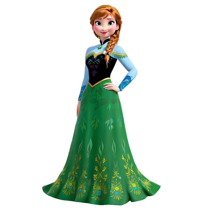 Frozen Anna Green Dress Png 06282024 PNG Image