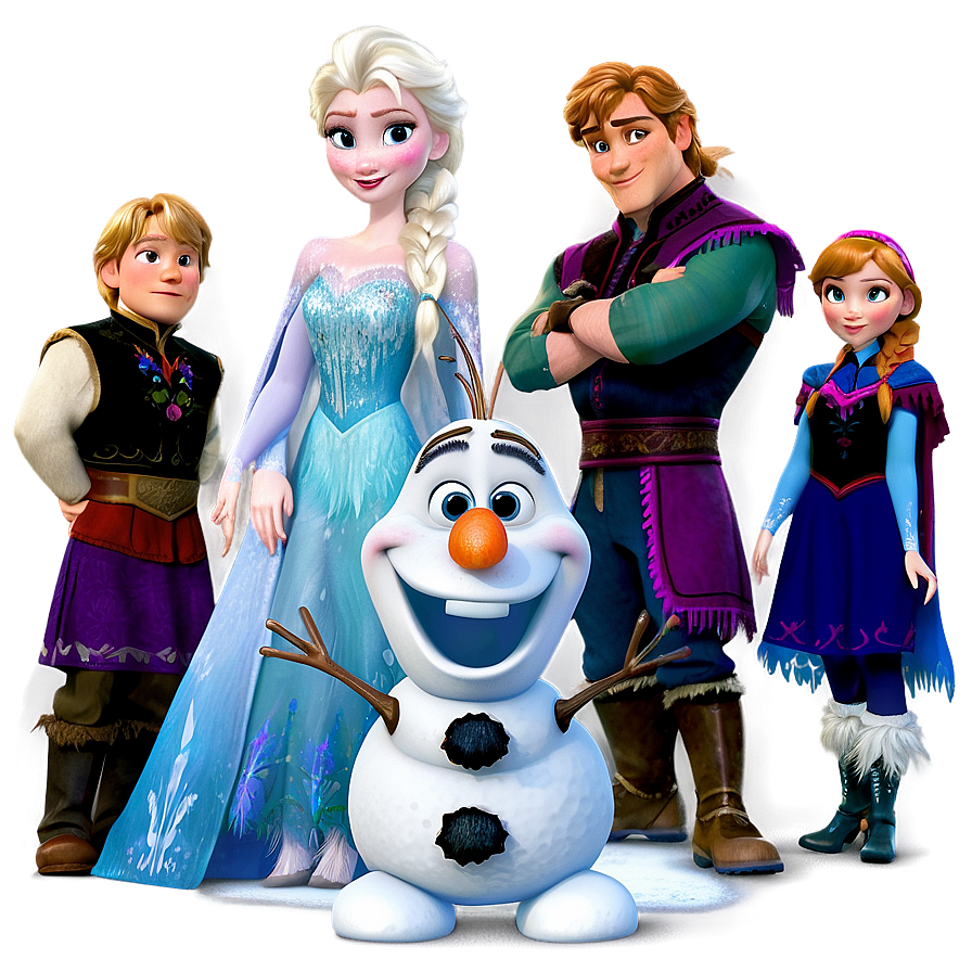 Frozen Character Group Shot Png 90 PNG Image