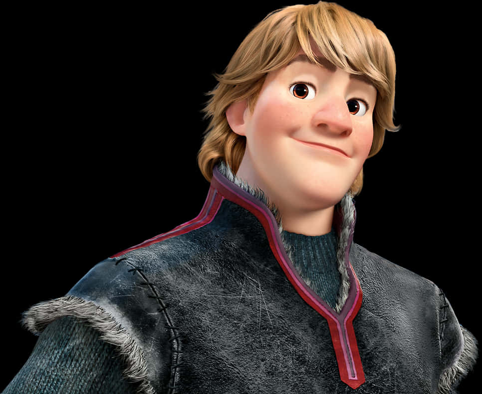 Frozen Character Smiling Portrait PNG Image