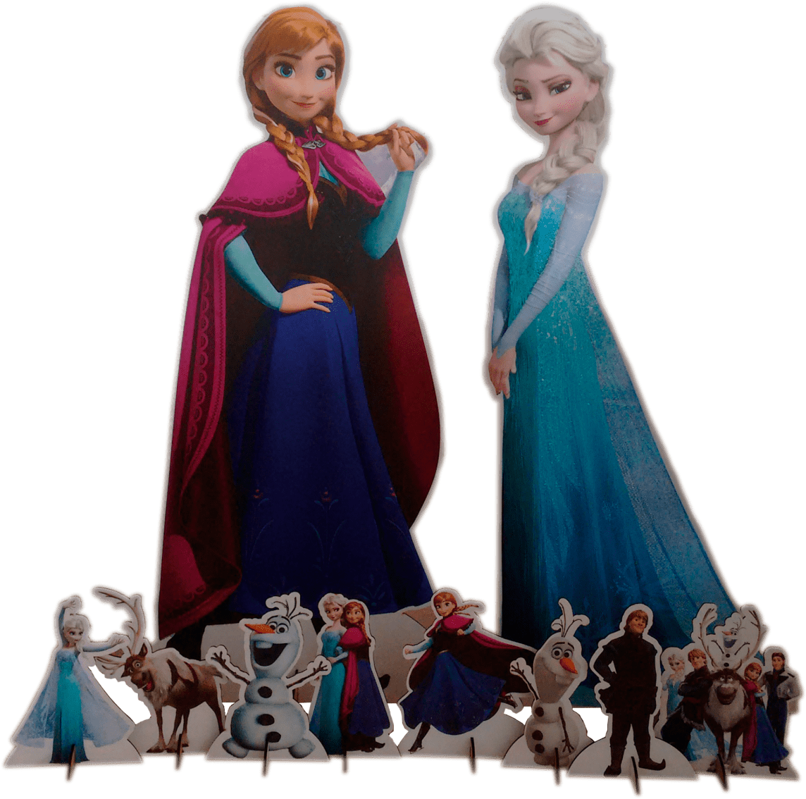 Frozen Characters Annaand Elsa Standee PNG Image