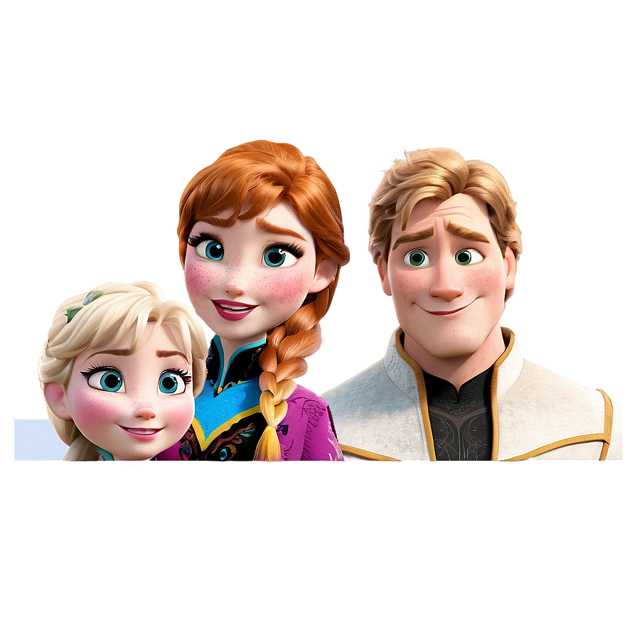 Frozen Characters Family Portrait Png Blo PNG Image