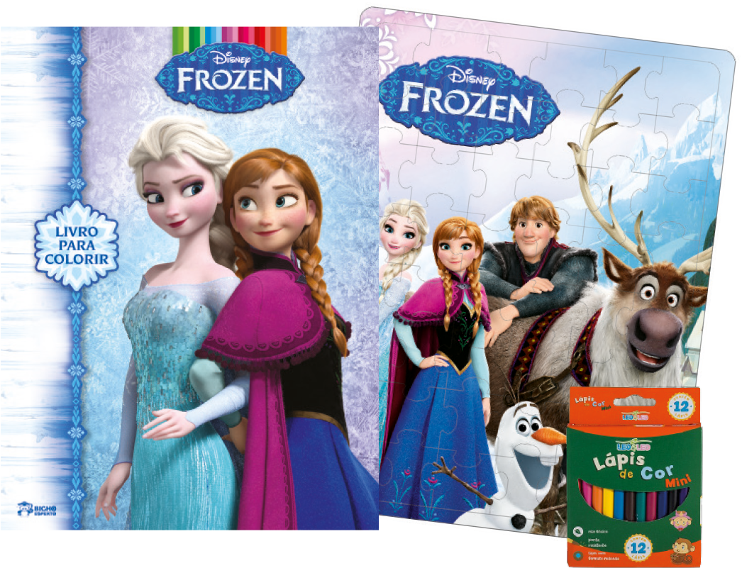 Frozen Coloring Bookand Puzzle Set PNG Image