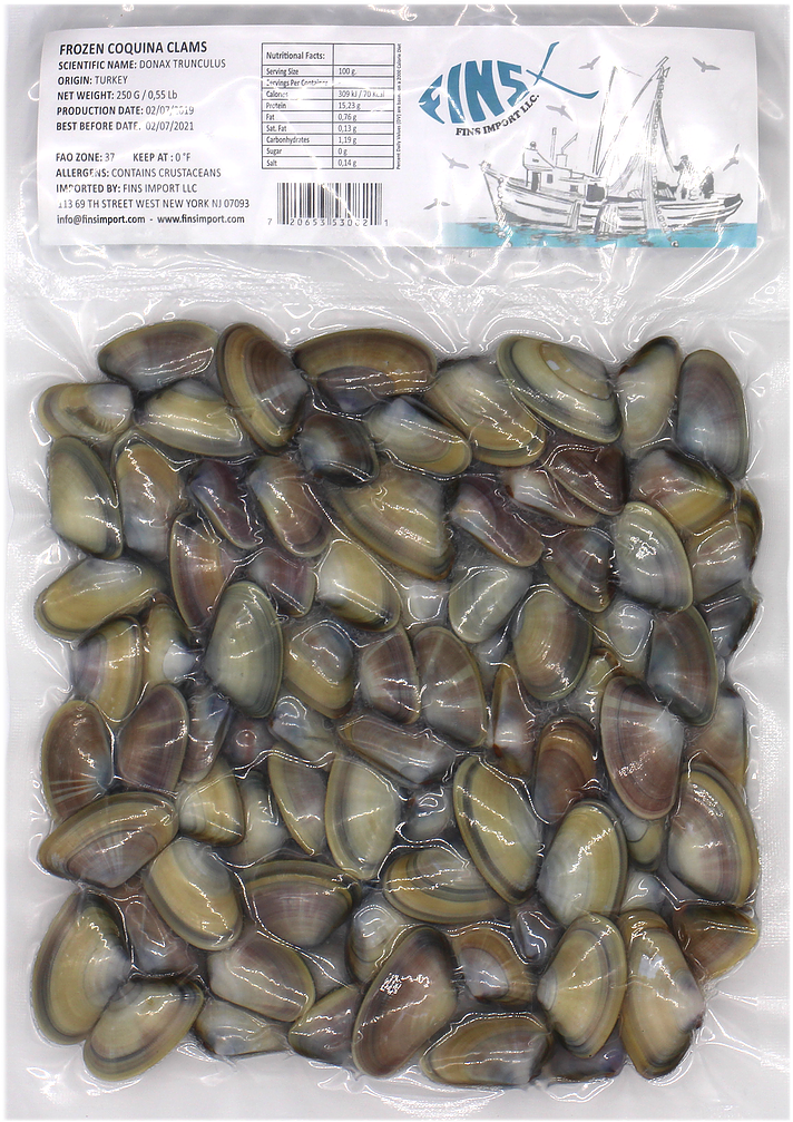 Frozen Coquina Clams Package PNG Image