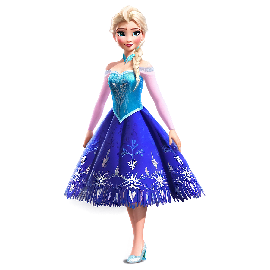 Frozen Elsa Coronation Dress Png Qkr PNG Image