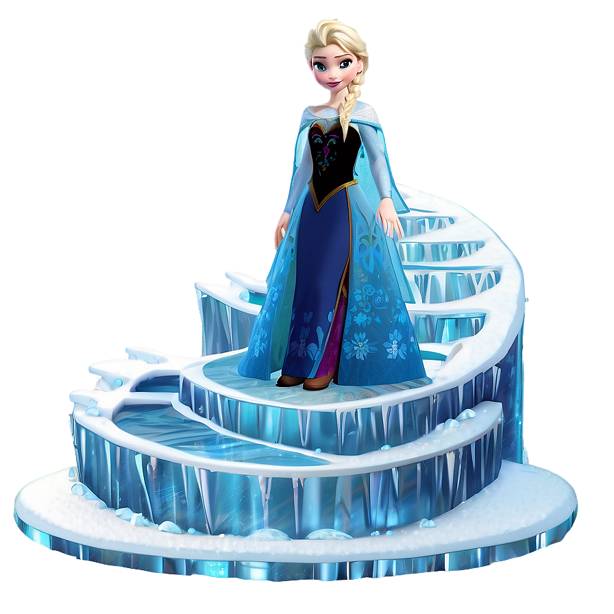 Frozen Elsa's Ice Staircase Png Fbm PNG Image