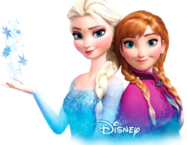 Frozen Elsaand Anna Magic Snowflakes PNG Image