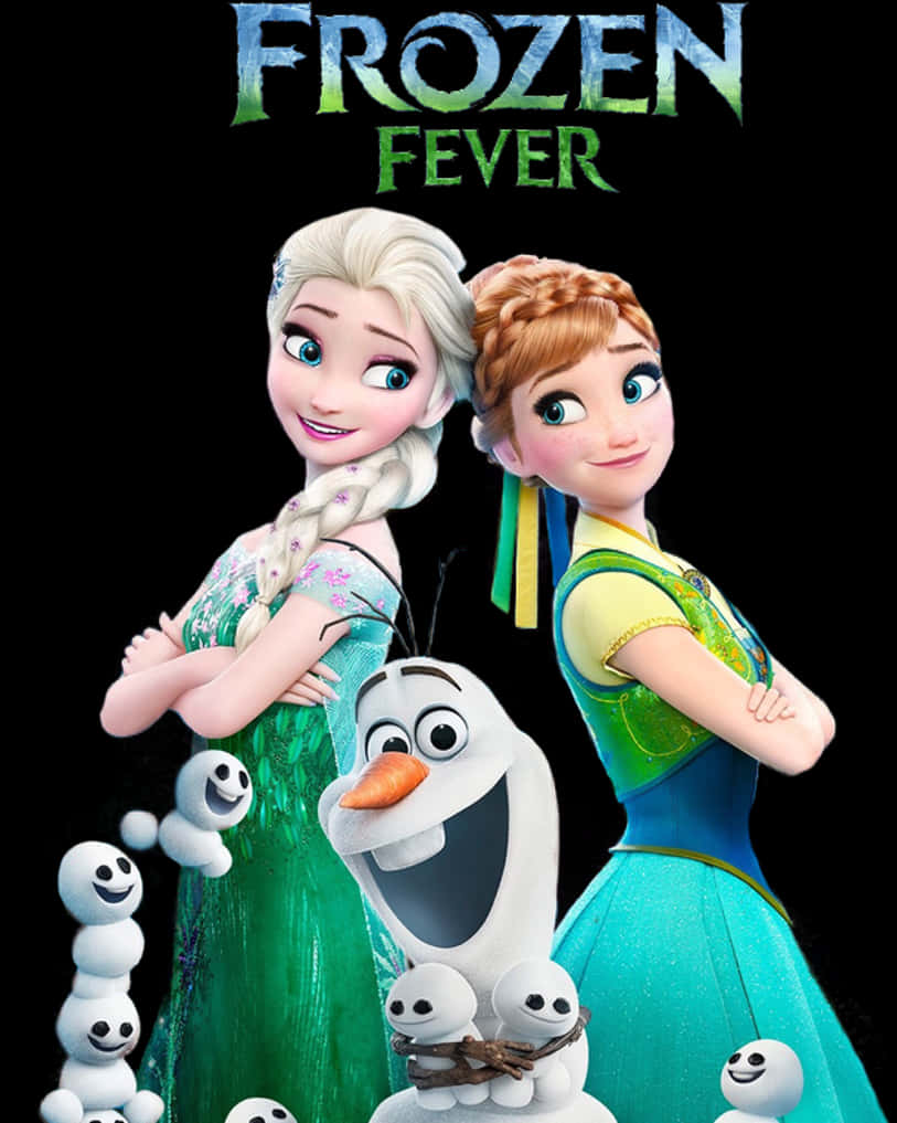 Frozen Fever Characters Elsa Anna Olaf PNG Image