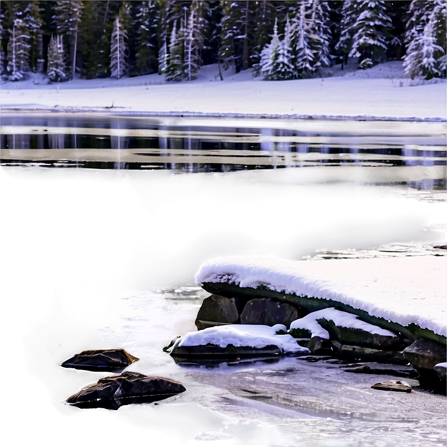 Frozen Lake In Winter Png 94 PNG Image