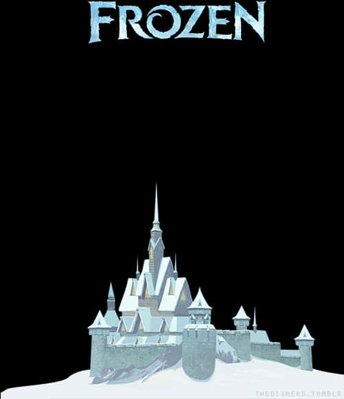 Frozen Movie Castle Silhouette PNG Image