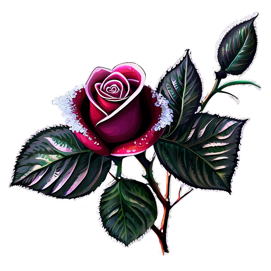 Frozen Roses Winter Png 05042024 PNG Image