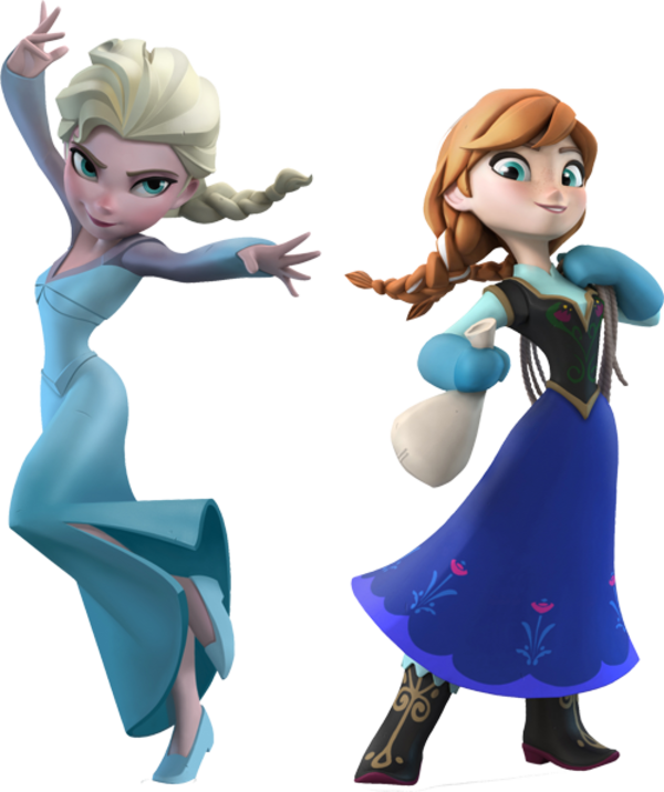 Frozen Sisters Elsaand Anna PNG Image