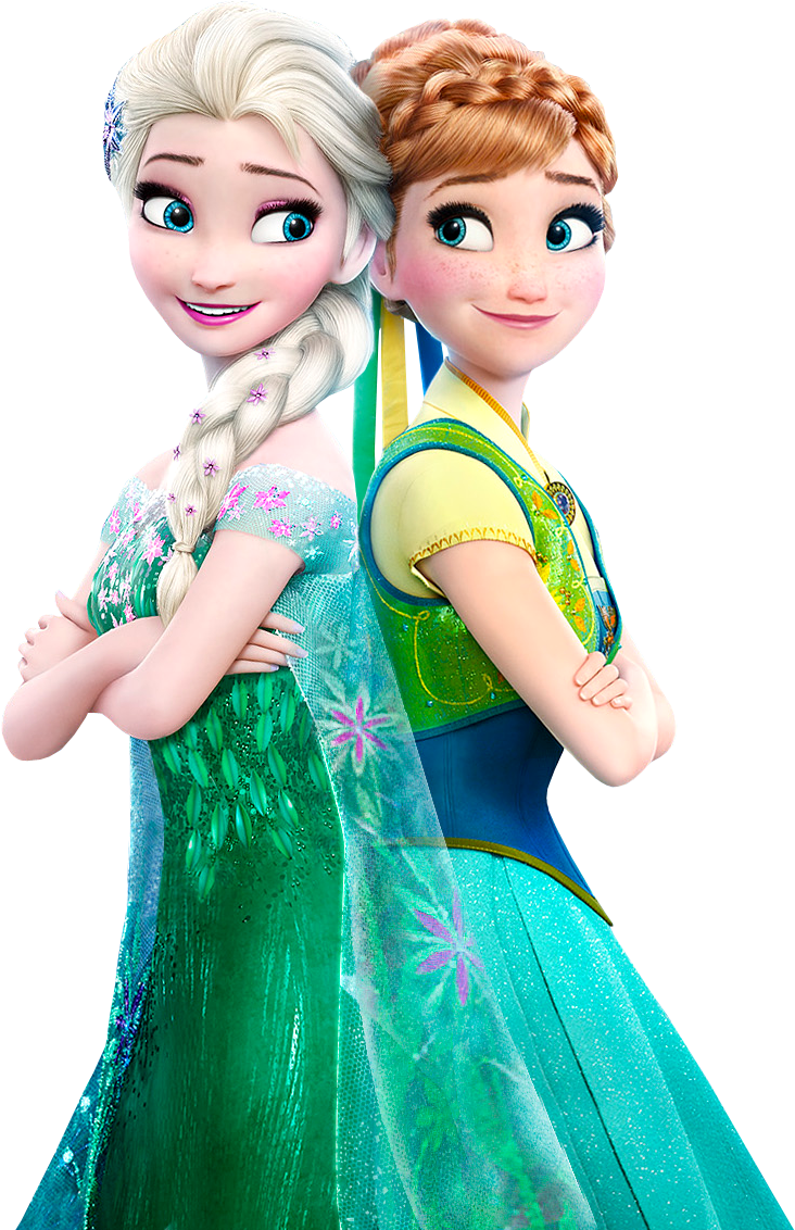 Frozen Sisters Elsaand Anna PNG Image