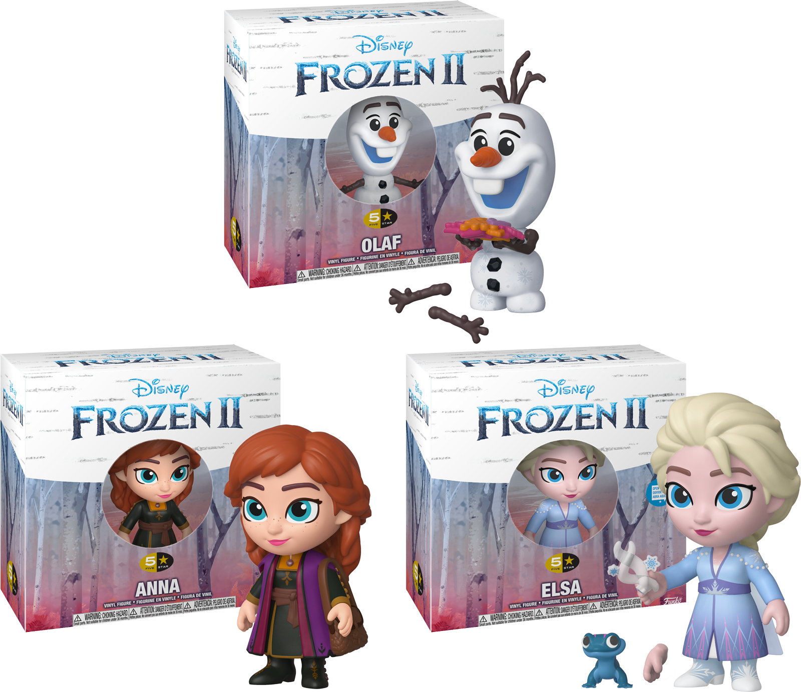 Frozen2 Figurines Anna Elsa Olaf PNG Image