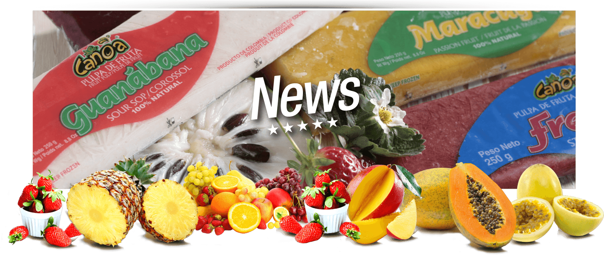 Fruit Pulp Products Announcement PNG Image