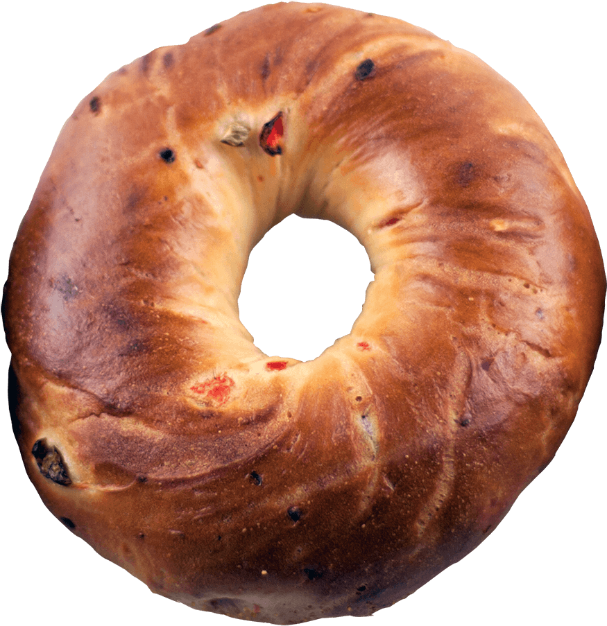 Fruit_ Studded_ Bagel_ Doughnut PNG Image