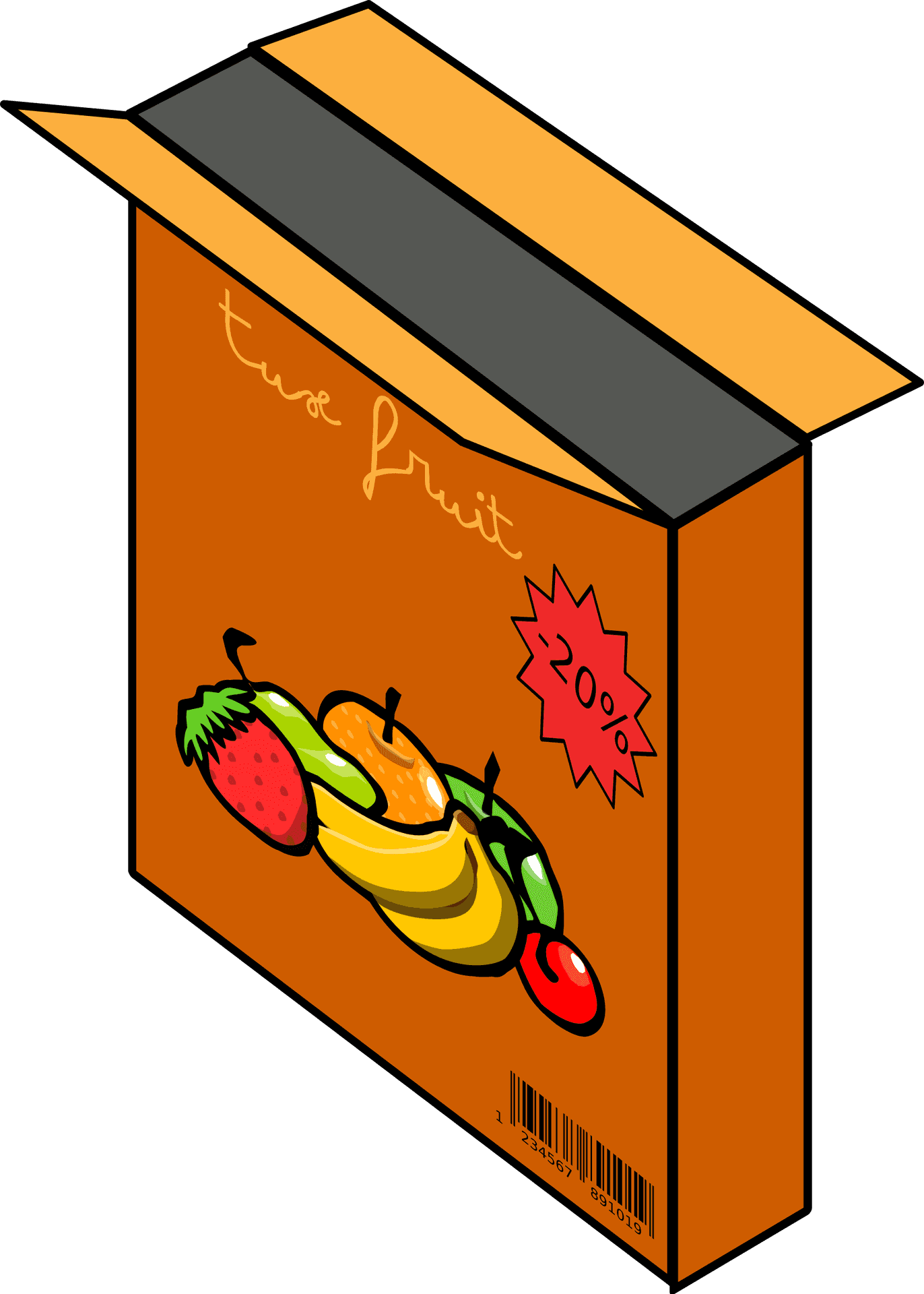 Fruit Themed Cereal Box Discount Offer PNG Image