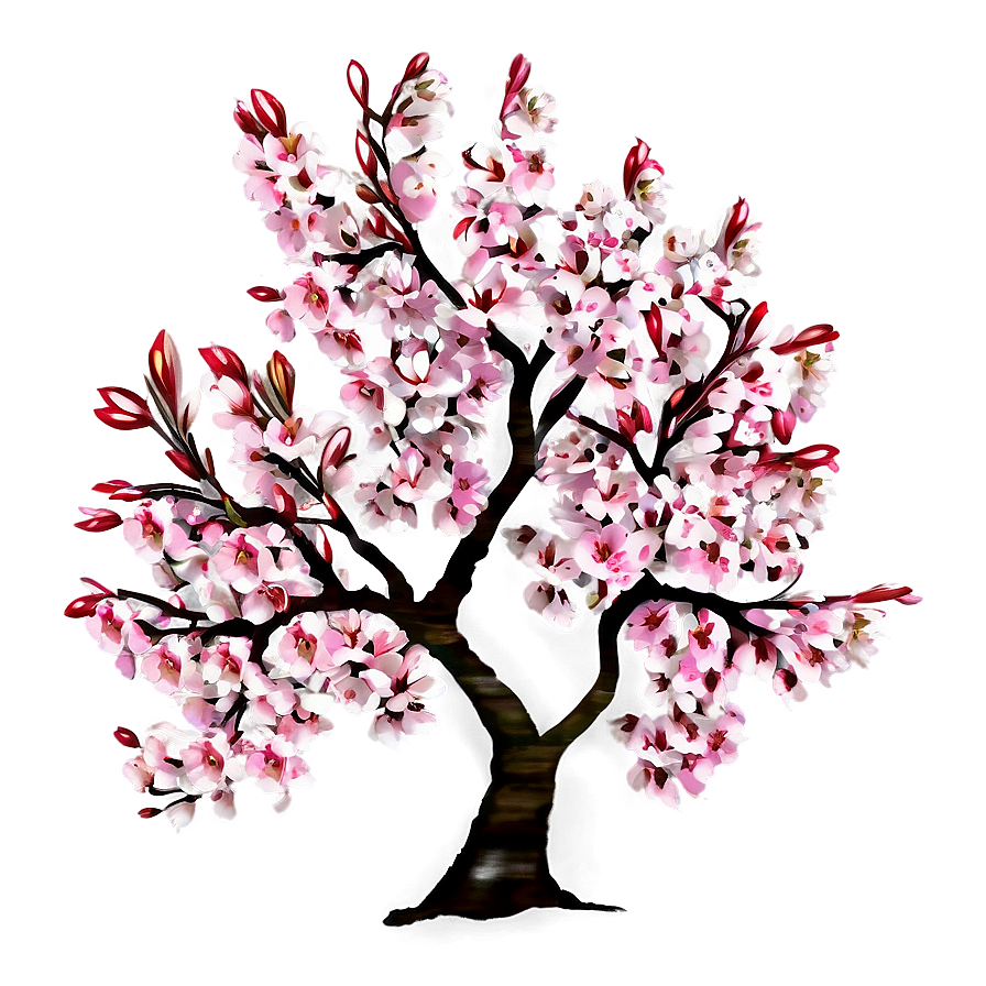 Full Bloom Cherry Tree Png Ivd PNG Image