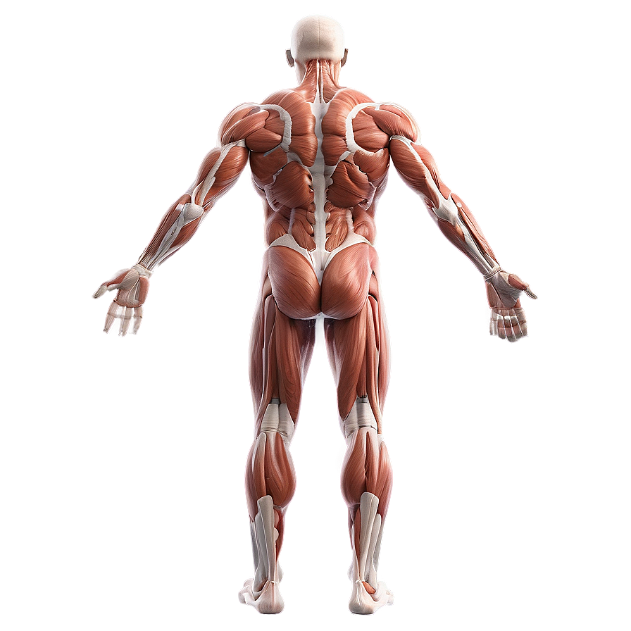 Full Body Muscular System Chart Png Twn PNG Image