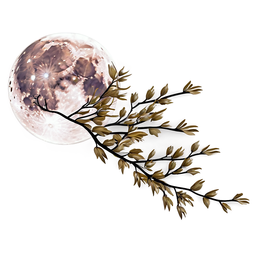 Full Moon Autumn Whisper Png Pkc PNG Image