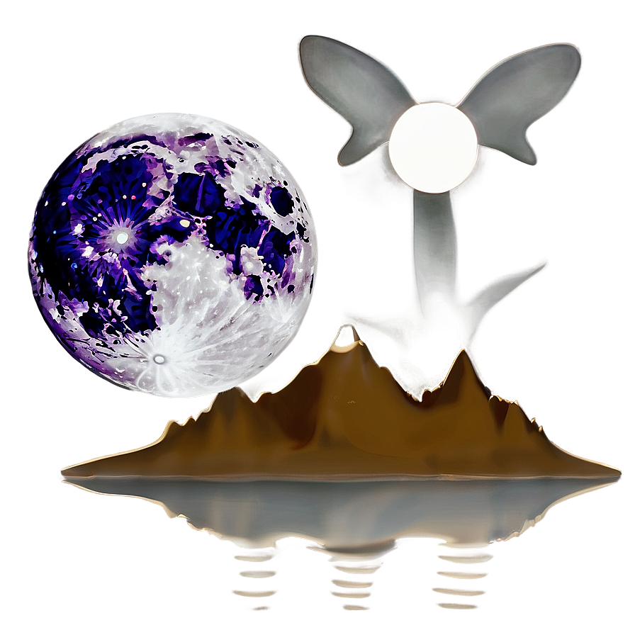 Full Moon Desert Mystery Png 28 PNG Image