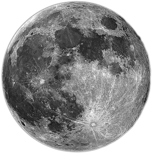 Full Moon Detailed Surface View PNG Image